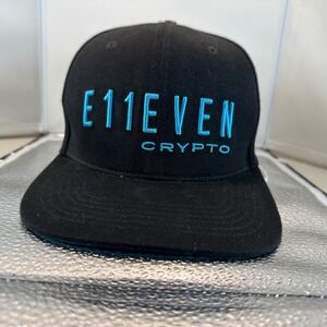 E11EVEN Crypto Hat Limited Edition‎ Black Teal Non-Fungible Nightlife Black Cap